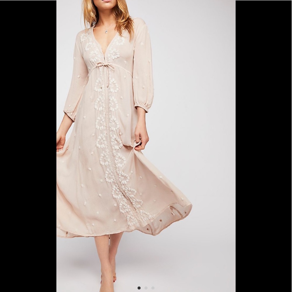 Embroidered Fable Midi Dress